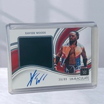 Xavier Woods Auto Patch Relic WWE Wrestling Autograph WWF Auto /99 Immaculate - $64.35