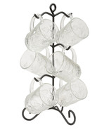 6 MUG WROUGHT IRON RACK Kitchen Counter Top Coffee Cup Holder USA Amish ... - $48.09 CAD