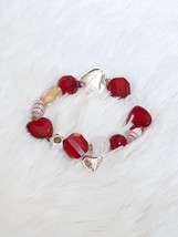 AVON Holiday Beaded Bracelet &quot;RED&quot; (Stretch Bracelet) ~ NEW!!! - £11.02 GBP