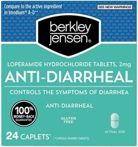 berkley jensen Anti-Diarrheal Medicine - Loperamide Hydrochloride 2 mg Diarrhea  - $21.99