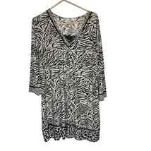 Maidenform Nightgown Animal Print Sleepwear Women Size Large Lace - £20.05 GBP