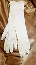 Vintage 1960s Shalimar New With Tags Womens Ivory Evening Gloves White S... - $39.01 CAD