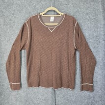 BDG Basic Layer Tee Men 2 Extra Large Brown Long Sleeve Soft Knit Round ... - $13.73