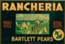 Rancheria Marca: Bartlett Pears Cassa Etichetta Firmare - Incorniciato con Vetro - £16.39 GBP
