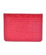 Stylish Alizarin Red Five Card Slots Pure Crocodile Leather New Card Wallet - £141.21 GBP