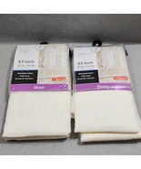 Mainstays 63-Inch x2 Fresh Ivory Sheer Rod Pocket Panel Curtains  59&quot;Wx6... - €20,88 EUR