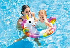 Intex Inflatable See Me Sit Animal Pool Float Ride for Age 3-4 (Unicorn) - £12.74 GBP