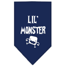 Lil Monster Screen Print Bandana Navy Blue Small - £9.26 GBP