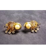 Womens Vintage Estate 14K Gold Diamond Sapphire Earrings, 10.1g E1788 - £1,027.61 GBP