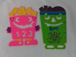 Wendys Kids Meal Stencil Ruler Shake Fries Lot 1994 - £8.23 GBP