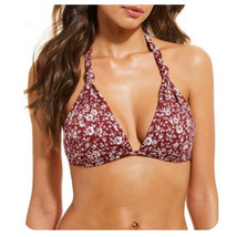 Gianni Bini  Ditsy Desire Textured   Molded Halter Neck Bikini Top - Medium - $26.55