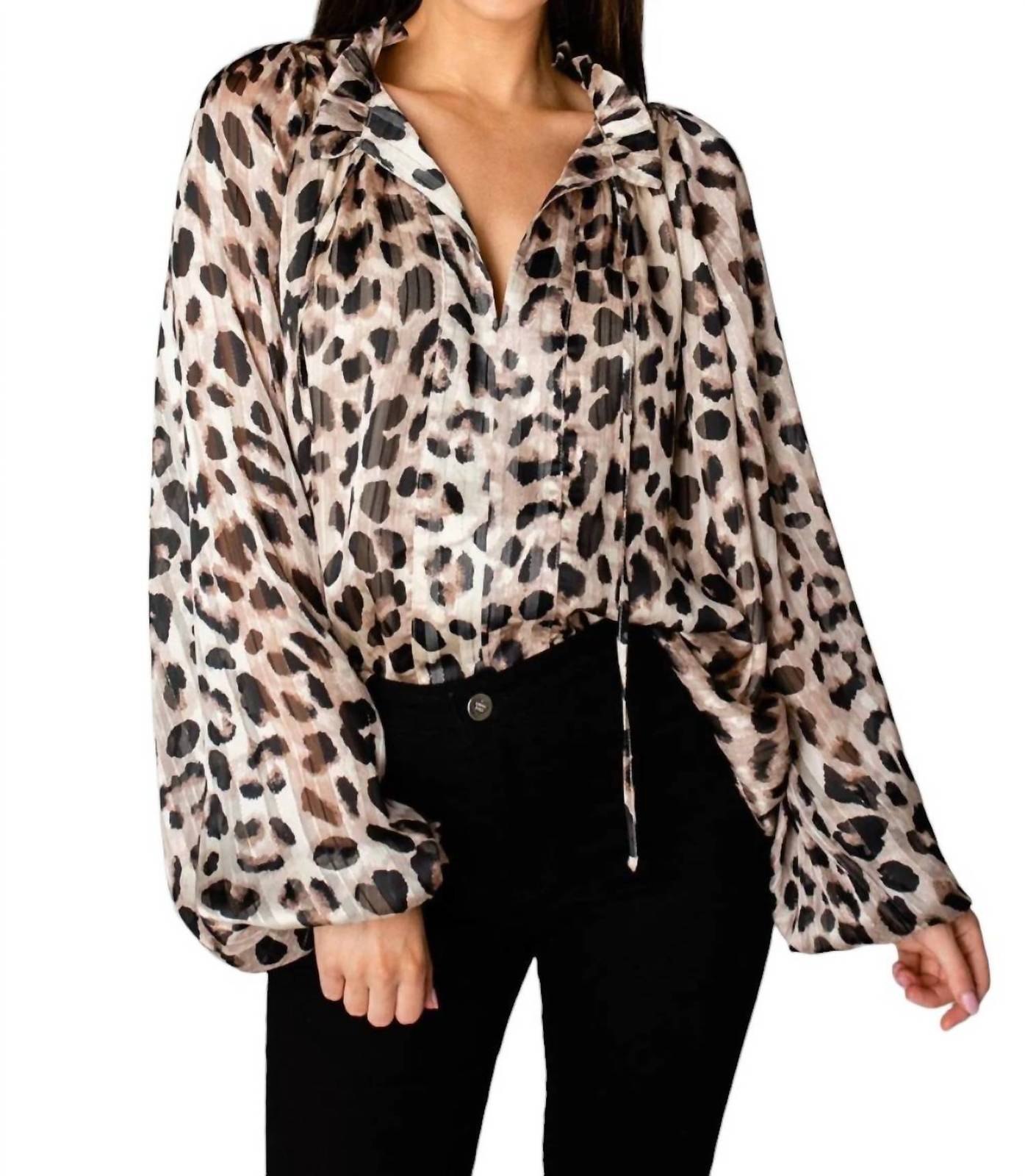 Buddylove bridgerton long sleeve blouse in Oreo - size XS