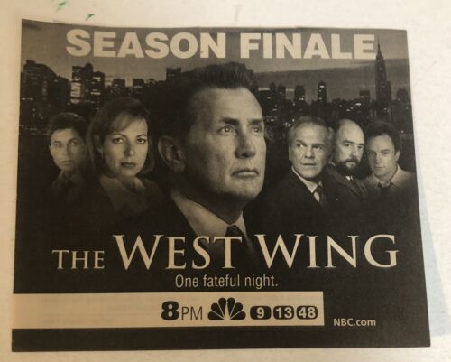 West Wing TV guide Vintage Print Ad Martin Sheen Rob Lowe Allison Janney... - $5.93