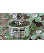 Antique Looking ~ Cross Ring ~ Silver ~ Wide Band Ring ~ Size 6 - $20.00