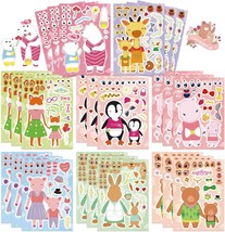 24 Sheets Mothers Day Stickers for Kids, Make Your Own Animal Stickers, ... - $25.08 CAD