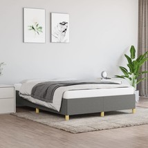 Bed Frame without Mattress Dark Gray 53.9"x74.8" Full Fabric - $4,405.15 MXN