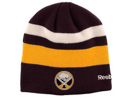 Buffalo Sabres Rbk Center Ice Nhl Player Striped Knit B EAN Ie - £12.66 GBP