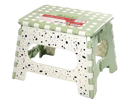 House 2 Home 9&quot; Folding Decorated Step Stool - Stone Chips Pattern - $26.91