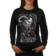 Wellcoda Devil Satan Hell Skull Womens Sweatshirt, Hell Casual Pullover Jumper - £23.02 GBP+