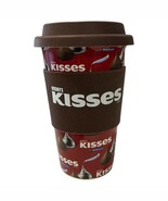 Hershey Kisses Travel Ceramic Coffee Mug/Tumbler w/ Silicone Band + Lid ... - $15.82