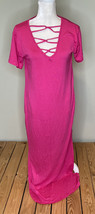 bibi NWOT women’s Criss cross Neck dress Size S Pink E12 - £9.40 GBP