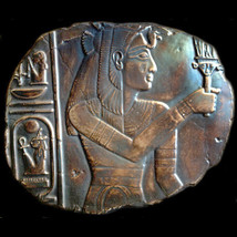 Isis or Egyptian Queen sculpture Wall Relief plaque Dark Bronze Finish - £31.23 GBP