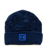 Under Armour Blue Camo Knit Cuff Beanie Youth Boy&#39;s 8-20 NWT - £31.10 GBP