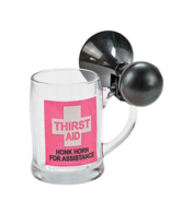 Thirst Aid - First Aid - Fun Beer Mug with Horn  - Honk Horn For Assista... - $18.48