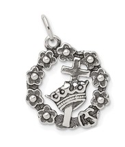 Christian Science Cross Thru Crown Religious Symbol Charm in - £148.82 GBP