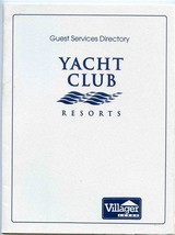 Yacht Club Resorts Guest Services Directory La Crosse Wisconsin Villager... - £14.12 GBP