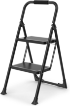 2 Step Ladder Step Stool for Adults Ladder Folding  Stool with Cushioned Handle - £48.48 GBP