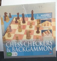 Cardinal Brand Plastic Chess Checkers Backgammon Games Complete - £11.86 GBP