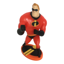 Jakks Incredibles Mr Incredible Disney Pixar Figure Plastic 4&quot; Punch Pose Stand - £2.39 GBP