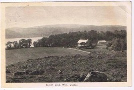 Quebec Postcard RPPC Weir Beaven Lake 1943 - £5.47 GBP