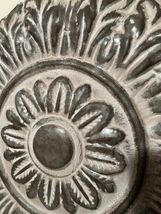 Embossed Floral Wall Tin in Distressed Metal - 20 inch image 3