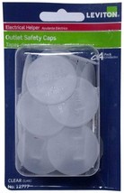 Leviton 12777 Outlet Protector Safety Caps, 24 Pieces, Clear - £16.45 GBP