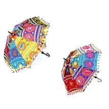 Sun Protection Rajasthani Umbrella Handicraft Designer Decore Umbrella - 2 Piece - £26.17 GBP