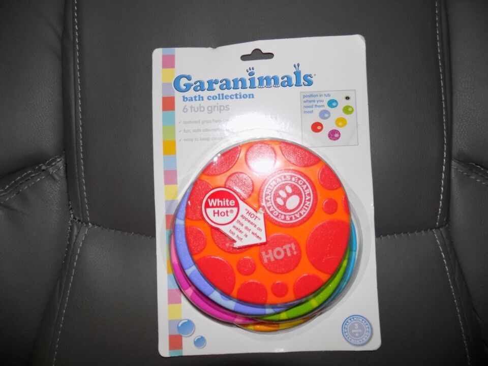 Primary image for Garanimals 6 Multi-Colored Tub Grips Bath Collection NEW