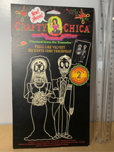 Iron On Transfer Day of The Dead-Crafty Chica-2009 NEW Flocked Wedding C... - £6.18 GBP