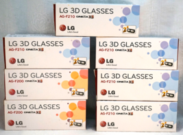 7 Pairs of LG 3D Glasses 5 AG-F210 Cinema &amp; 2 AG-F200 All Unused in boxes.  - $19.99