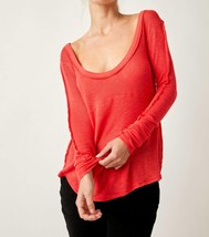 Free People cabin fever layering top in RED - size XS - £25.91 GBP