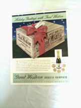 1937 Color Ad Great Western American Champagne, Rheims, N. Y. - $184.10 MXN