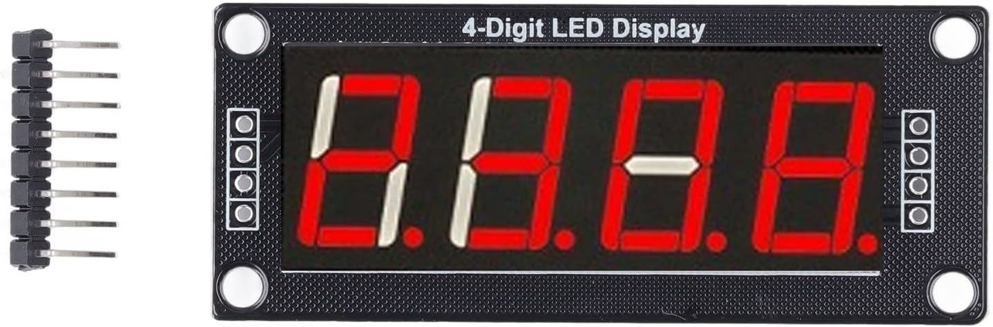 4Pcs Tm1637 Digital Segment Modules 4-Digit 7-Segment Led Digital, Red（M... - $34.95