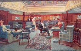 Cunard R. M.S.Caronia-Lounge ~1910 Cartolina - £9.53 GBP