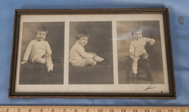 Vintage Framed Photograph 1940&#39;s Boy in Chair dq - $104.34