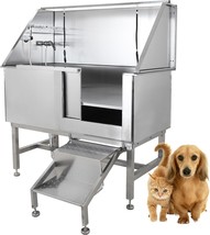 5 Pet Dog Grooming Tub, Stainless Steel Dog Bath Tub Professional Wash S... - $630.99