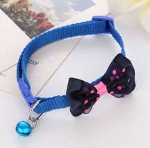 Adjustable Nylon Cat Collar with Bow Tie and Bell - £13.32 GBP+
