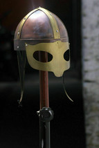 Medieval Antique Viking Helmet Larp Reenactment Mask Functional Helmet Gift - £72.24 GBP