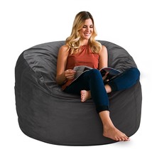 Bean Bag Chair 3Ft Luxurious Velvet Ultra Soft Fur With High-Rebound Memory Foam - £107.11 GBP