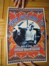 Hank Williams III Poster The Third 3 November 16 and 17 2000 - $1,663.73 MXN